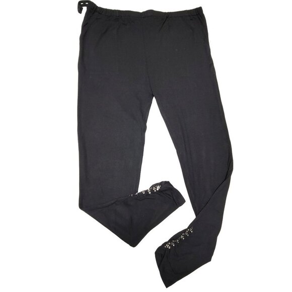 Maternity Black Leggings with Sequins - One Size Fits Most- NWT - Picture 1 of 8